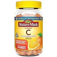 Nature Made Maximum Strength Dosage Vitamin C 1000mg per Serving, Immune Support Vitamin C Gummies for Adults, 80 Vitamin C Gummies, 20 Day Supply