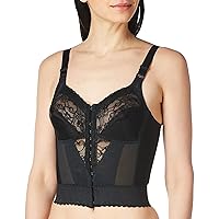 Women's Front Closure Longline Lace Soft Cup Wire Free Bra