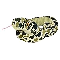Wild Republic Plush Snake Green Camo Design, Cuddlekins, Stuffed Animal, 54 inches, Gift for Kids, Plush Toy, Fill is Spun Recycled Water Bottles (11105)