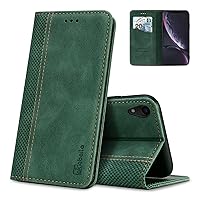 for iPhone XR Case Luxury PU Leather Flip Case for iPhone XR Folio Wallet Phone Case Women Men Cover with Card Holder Magnetic Closure Kickstand Shockproof Cover 6.1