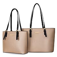 Tote Handbag Purse Set for Women Large and Medium 2pcs Satchel Shoulder Bag with Holster