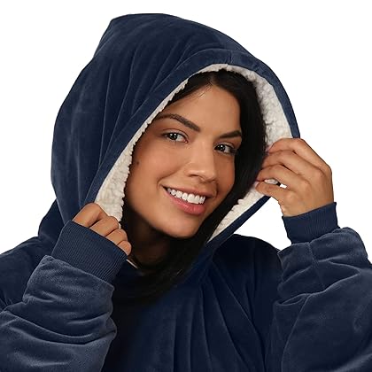 THE COMFY Original | Oversized Microfiber & Sherpa Wearable Blanket, Seen On Shark Tank, One Size Fits All