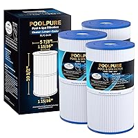 POOLPURE C-6430 Spa Filter Replaces 31489, PWK30, Filbur FC-3915, P/N0969601, 71825, 73178, 73250, 30 sq. ft. Hot Spring Spa Filter 3 Pack