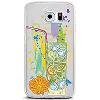 Printed TPU Soft Silicone Case for Apple iPhone Samsung Galaxy Food Summer Ice Tea Painting for Galaxy Note 3 Color Ink on Clear Case