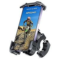 Motorcycle Phone Mount Bike Phone Holder for Bicycle - Anti-Shake, Stable & Sturdy, Aluminum Alloy, 2023 Newest, Compatible with iPhone, Samsung, All Cell Phones