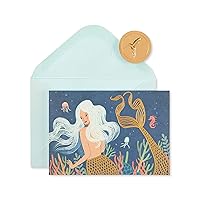 Papyrus Blank Cards with Envelopes, Mermaid (14-Count)