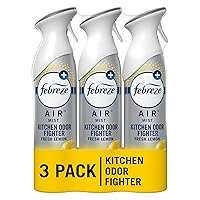 Febreze Room Air Fresheners, Home & Kitchen Room Fresheners, Air Freshener Spray, Odor Fighter Air Freshener for Home, Fresh Lemon Scent, 8.8 oz. Aerosol Can (Pack of 3)