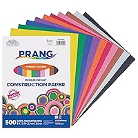 Prang (Formerly SunWorks) Construction Paper, 10 Assorted Colors, 9