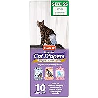 Disposable Cat Diapers, Size XS 10 count, Comfortable & Secure Fit, Easy to Put On