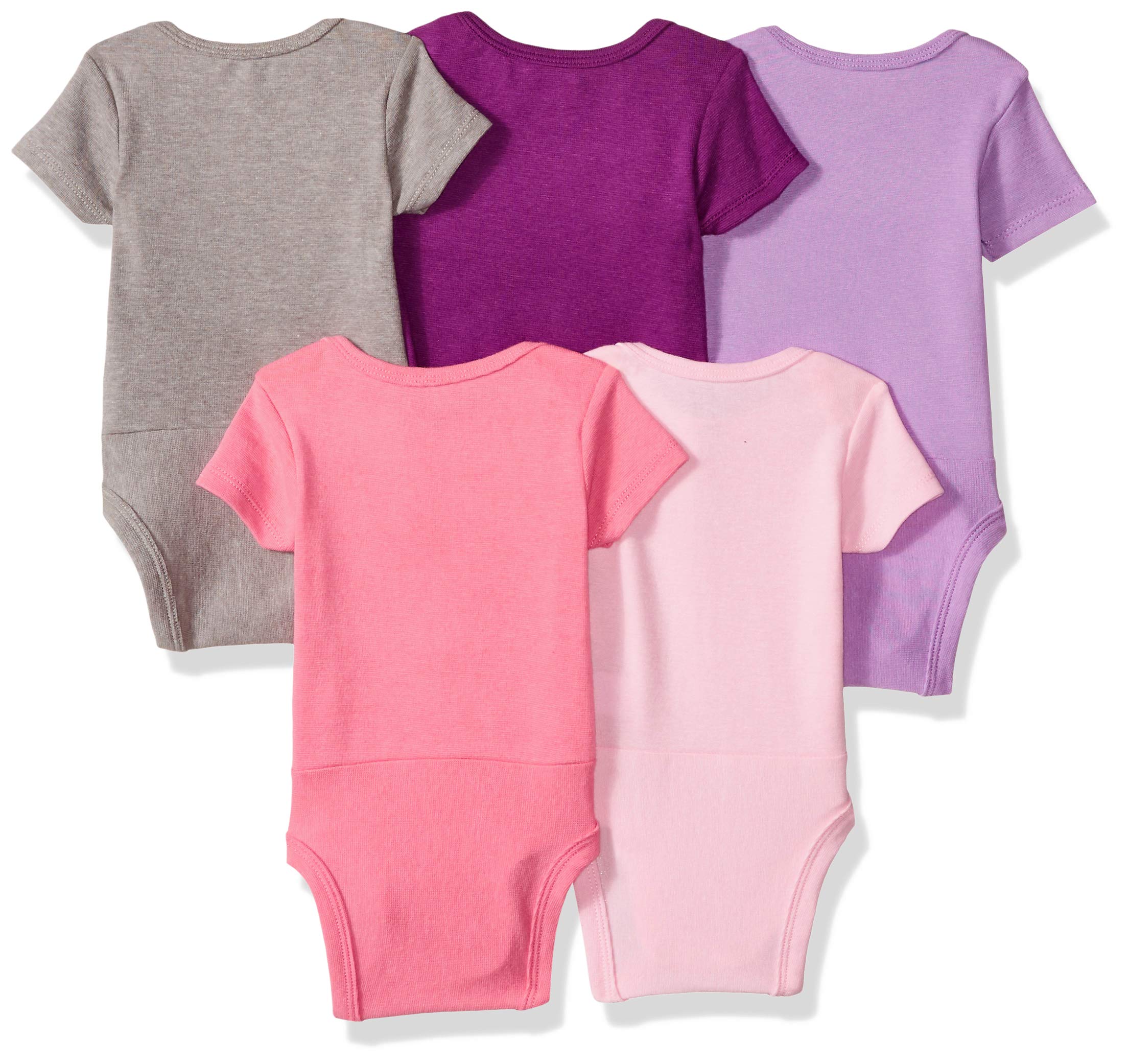 Hanes Baby Bodysuits, Ultimate Flexy Short Sleeve for Boys & Girls, 5-Pack