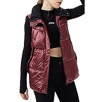 Orolay Women's Ultra Lightweight Down Vest Glossy Puffer Sleeveless Winter Coat with Stand Collar