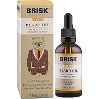 Beard Grooming Oil Liquid, Citrus for Beard Hair, 1.7 Oz
