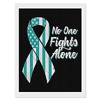 Cervical Cancer Awareness Flag Square Diamond Art Painting Full Drill Paint with Diamonds Kits for Home Wall Decor 12