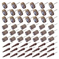 60 Pcs Flap Wheel Sander for Dremel, 80 Grit Flap Sanding Wheel Rotary Tool Accessories Kit for Removing Rust and Polishing,1/8-inch Shank