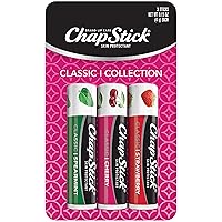 ChapStick Classic Spearmint, Cherry and Strawberry Lip Balm Tubes Variety Pack - 0.15 Oz Each (Pack of 3)