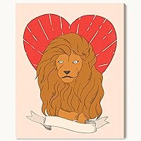Wynwood Studio Animals Wrapped Canvas Art - Lion of Misterious Love, Wall Art for Living Room, Bedroom, and Bathroom, 20