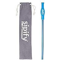 Protect Teeth from Coffee & Tea Stains - Sipify Flow Limiting Reusable Straw for Hot Drinks - Stainless Steel Straw with Silicone Cover Protects from Scalding - Dishwasher Safe – 9.25” Straw