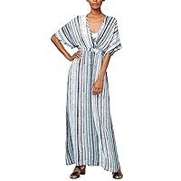 Womens Stripes & Stripes Maxi Dress