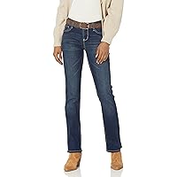 WallFlower Women's Legendary Slim Bootcut Mid-Rise Belted Insta Stretch Juniors Jeans (Standard and Plus)