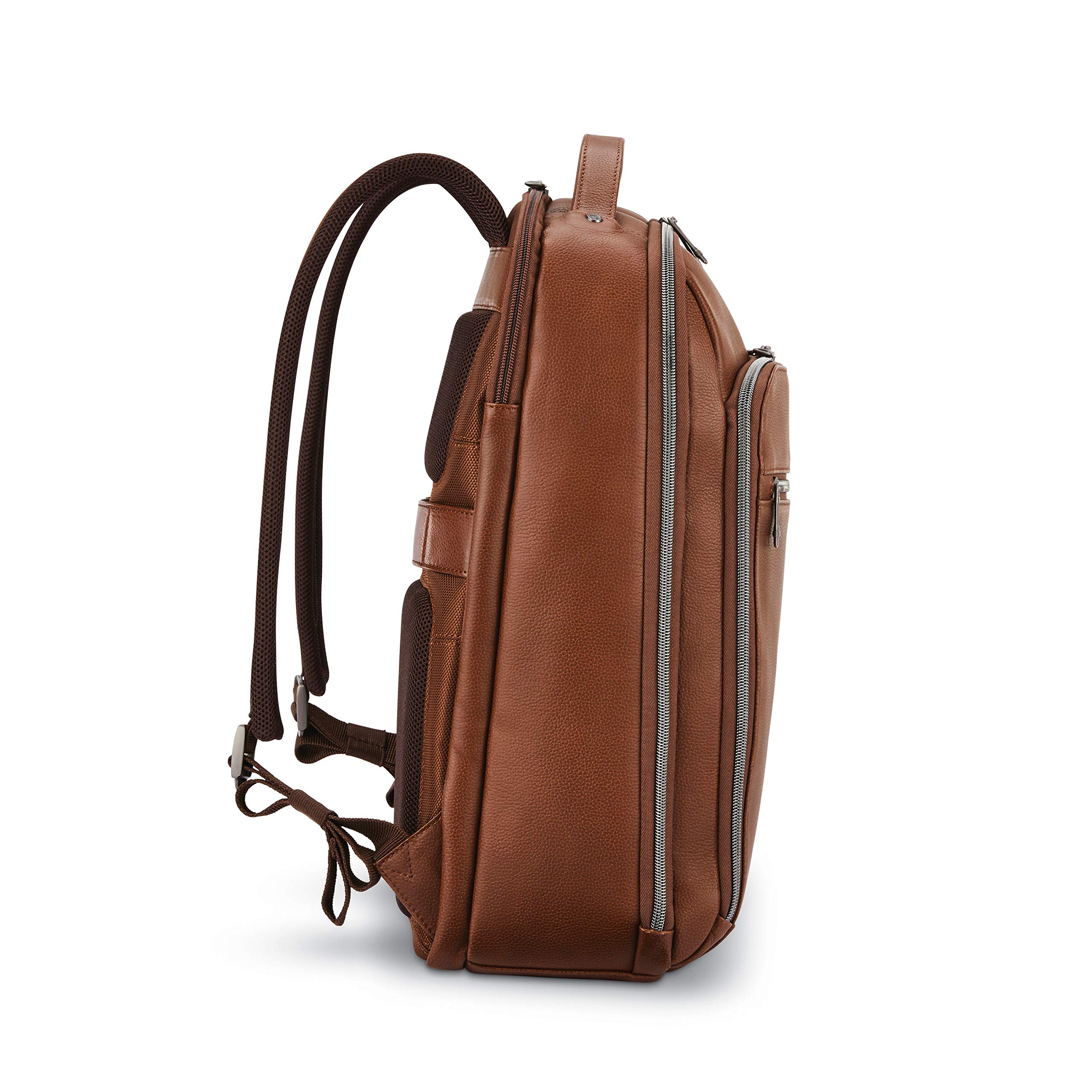 Samsonite Classic Leather Backpack, Cognac, One Size