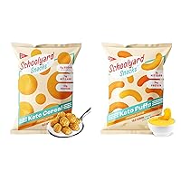 Schoolyard Snacks - Keto Chips & Cereal, Low Carb, Healthy Protein Snacks, Gluten Free, Low Calories - Satisfy Cravings – 24PK Cheddar & Peanut Butter Flavors