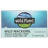 Wild Planet, Mackerel Wild Fillets Olive Oil, 4.4 Ounce