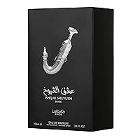 Lattafa Perfumes Ishq Al Shuyukh Silver for Unisex Eau de Parfum Spray, 3.4 Ounce