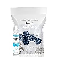 Starpil Hard Wax Beads Blue 1000g, Post Wax Ingrown Hair Spray 124 ml