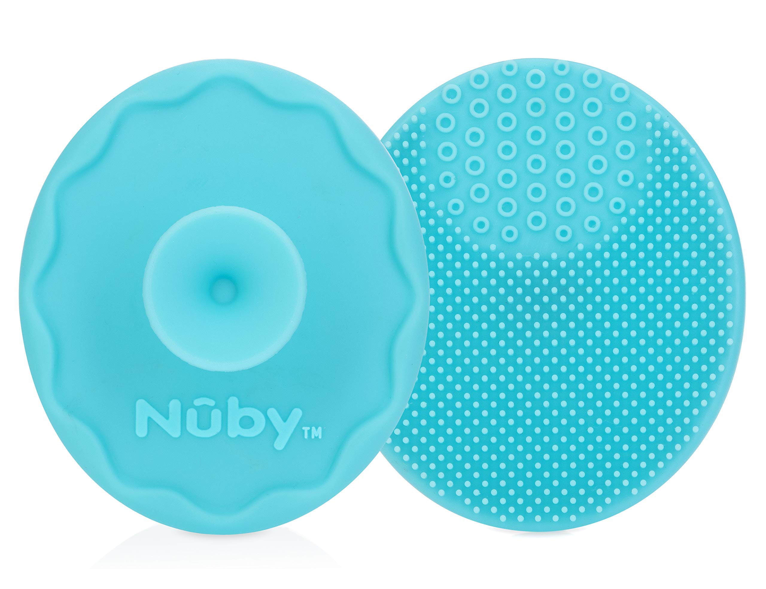 Nuby Scrubbies Silicone Bath Brush with Built-in Handle, 2 Count
