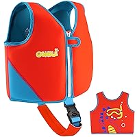 Premium Neoprene Swim Vest for Kids - with Adjustable Safety Straps Age 1-9,Ideal Buoyancy Swim Aid for Boys, Girls, and Toddlers