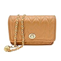 Tan quilted purse