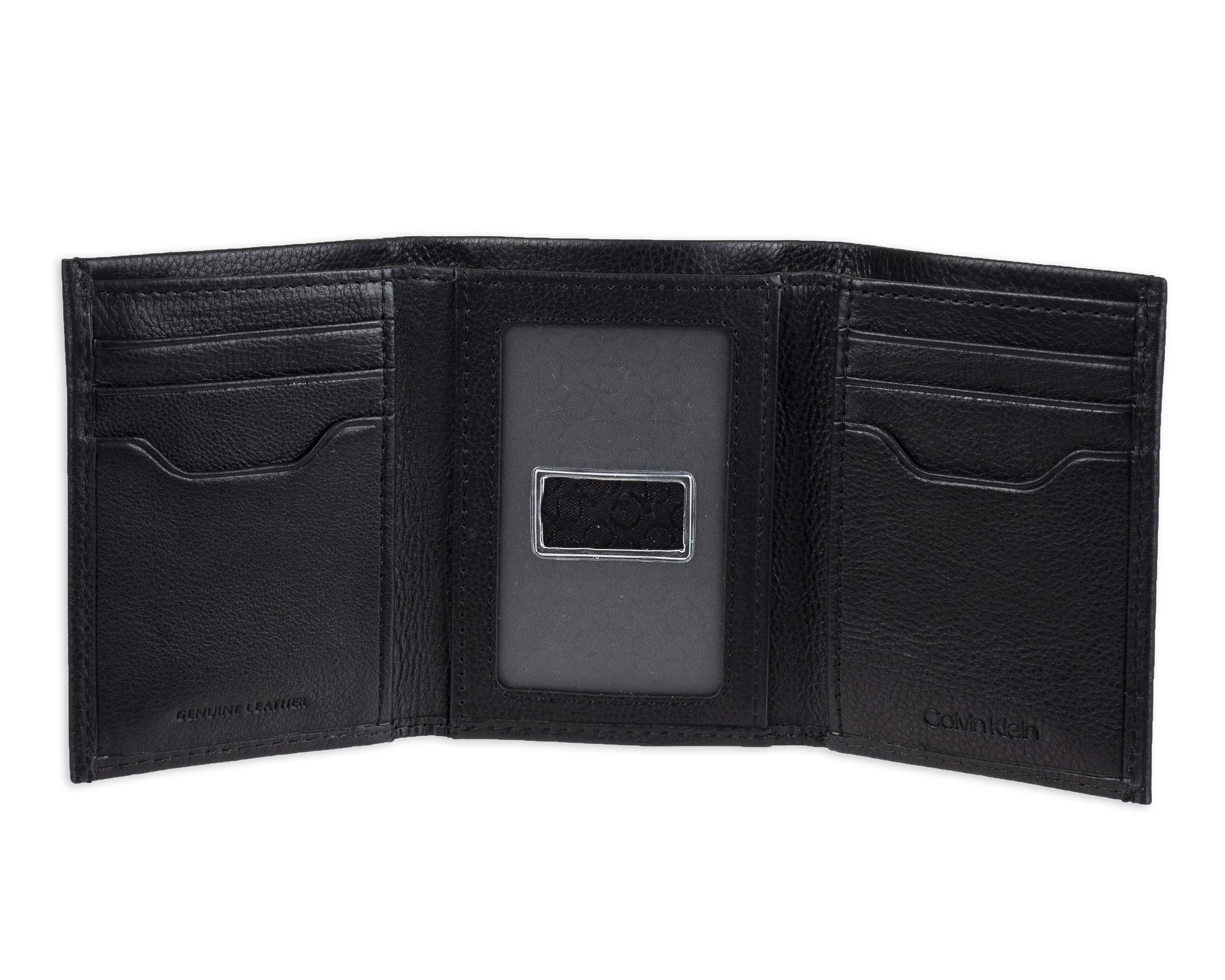 Calvin Klein Men's RFID Slim Minimalist Leather Trifold Wallet