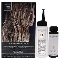 Kristin Ess Signature Hair Gloss Treatment - Brightening and Toning Glaze for Unisex/Women's Hair in 1 Application - Winter Wheat (Pack of 1)
