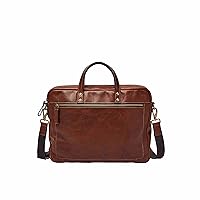 Fossil Men's Haskell or Asher Leather Messenger Briefcase Work Laptop Bag for Men