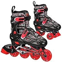 Roller Derby Falcon 2-in-1 Combo Quad and Inline Skates for Kids, Adjustable Sizing