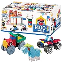 Basic 1400 | 1460 Pieces | 20 Models | Age 5+ | Creative, Educational Construction Toy Block | Made in Japan