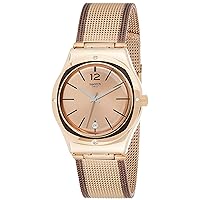 Swatch Womens Analogue Quartz Watch with Stainless Steel Strap YLG408M, Bracelet