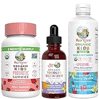 MaryRuth's Toddler Multivitamins, Kids Liquid Multivitamin Liposomal, and Kids Probiotic Gummies, 3-Pack Bundle for Immune Support, Bone Support, Growth, Gut Health, and Overall Health, Vegan, Non-GMO