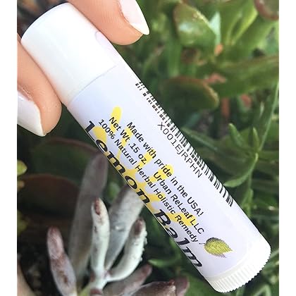 Urban ReLeaf Lemon Balm Blister Soothing Care Stick! Quickly Soothe Bumps Rashes Spots Bug Bites. Suppress outbreaks. 100% Natural. 