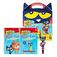 Hot Dots Jr. Pete The Cat - I Love Preschool Set with Interactive Pen, Math & Reading Workbooks, 200+ Multi-Subject Lessons, Ages 3+
