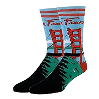 ooohyeah Men's Novelty Crew Socks, City State Gifts Souvenirs, Funny Crazy Silly Casual Socks, Shoe Size 8-13