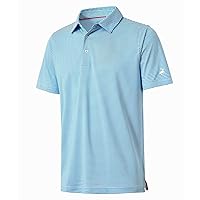 Golf Shirts for Boys Short Sleeve Moisture Wicking Dry Fit Performance Sport Striped Boys Polo Shirts