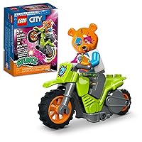 LEGO City Stuntz Bear Stunt Bike 60356, Flywheel-Powered Motorbike Toy to Perform Jumps and Tricks, Toys for Boys & Girls Age 5 Plus, Small Gift or Extension Set
