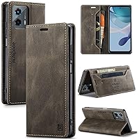 Wallet Case for Motorola G 5G 2023,Magnetic Protect PU Leather Flip Case with Card Holder Cash Slot RFID Blocking Kickstand Shockproof Protection Case for Moto G 5G 2023 (Coffee)
