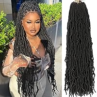 Faux Locs Crochet Hair Soft Locs 30 Inch 7 Packs Long Crochet Locs Natural Synthetic Pre looped Locs Extension For Butterfly Locs Crochet Hair (30 Inch (Pack of 7), 2#)