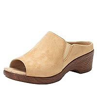 Alegria Womens Shilaine Wedge - Stylish and Versatile Open Back Heel for Endless Support - Enhanced Arch Slip Resistant Peep Toe Platform Sandal For Professionals