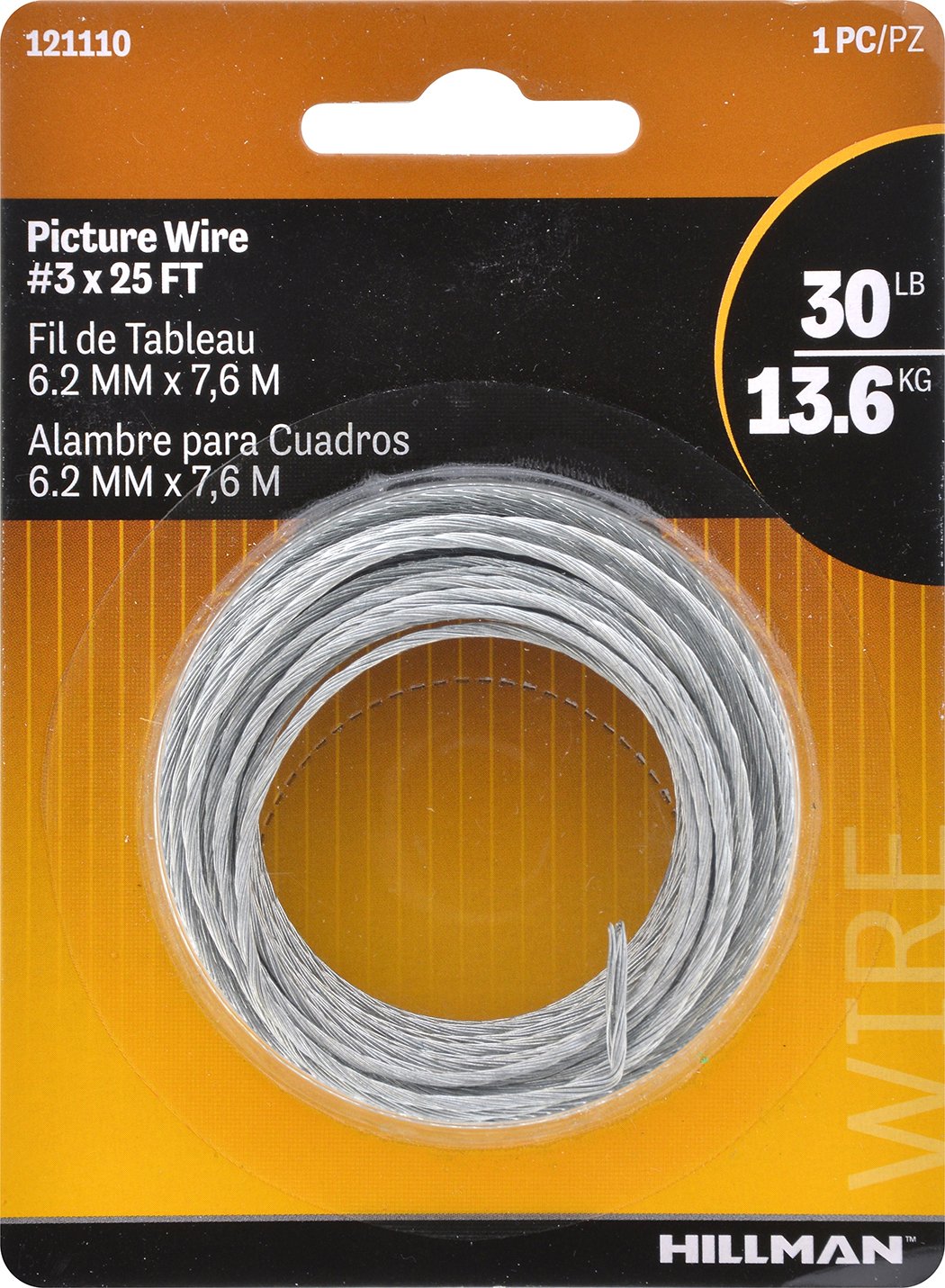 The Hillman Group 121110 Picture Hanging Wire, 30 lb, Galvanized