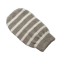 EVIDECO French Home Goods Body Care Body Scrub Wash Glove Well-Being Striped Taupe/Cream