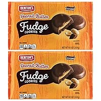 Benton's Fudge Peanut Butter Filled Cookies, 9.5 oz (2 Pack Simplycomplete Bundle) Made with Real Cocoa - Family and Friends, Kids Snack