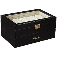 Diplomat Black Wood 10 Watch and Pen Storage Chest